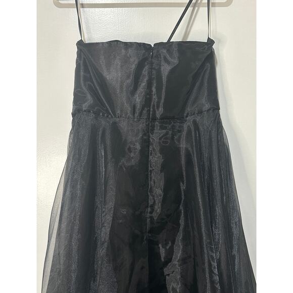 Donna Karan Women's Sleeveless Cascade Black Gown Size 10 NWT Formal Dress - Picture 13 of 16